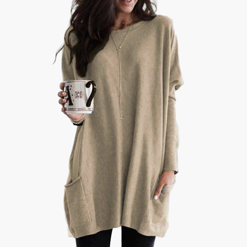 Damen Oversize Langarm Sweatshirt Pullover für Freizeit und Alltag