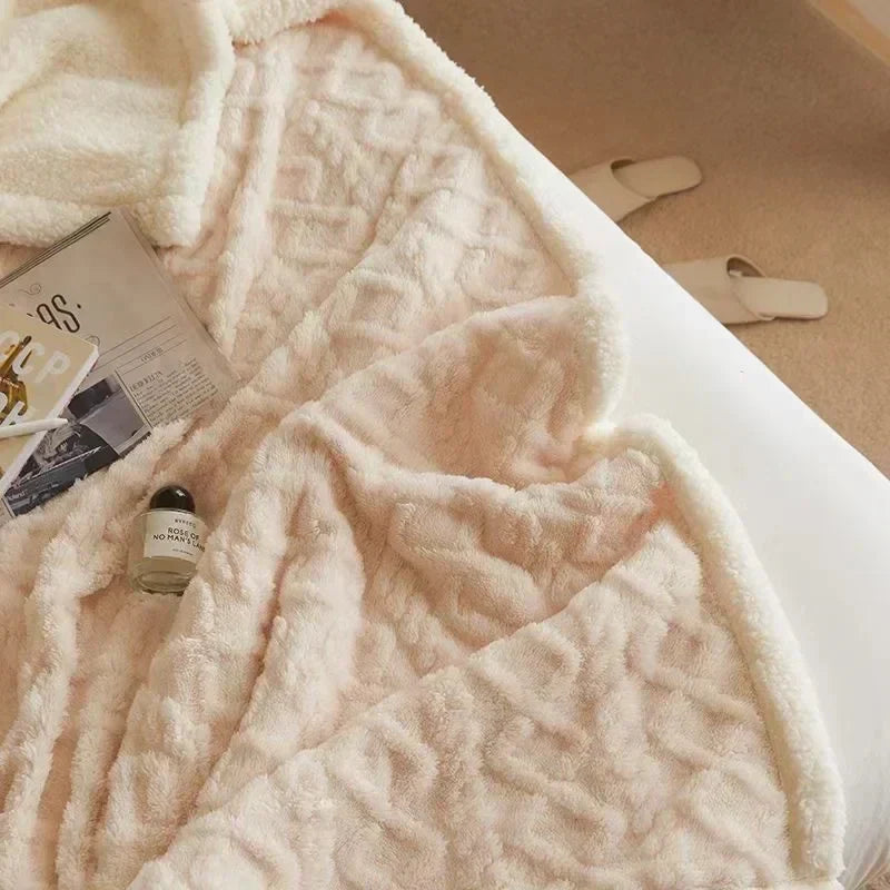 Kuschelige Winter Schlafdecke für Damen und Herren – Luxus Komfortdecke mit Lammwoll-Effekt, perfekt für Schlafzimmer & Sofa