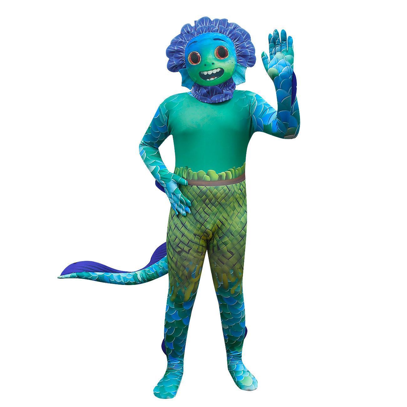 Kinder Halloween Kostüm Seemonster – Cartoon Ganzkörperanzug für Jungen und Mädchen – Perfekt für Halloween-Partys & Trick-or-Treat