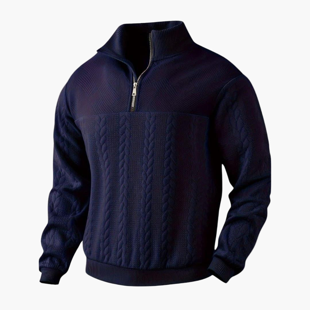 Herren Strickpullover Half-Zip Modern Style – Eleganter Freizeit- & Business-Look