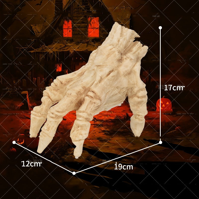 Halloween Deko Elektrische Leuchtende Zombiehand – Gruselige Sound- und Bewegungs-Hand für Partys & Garten
