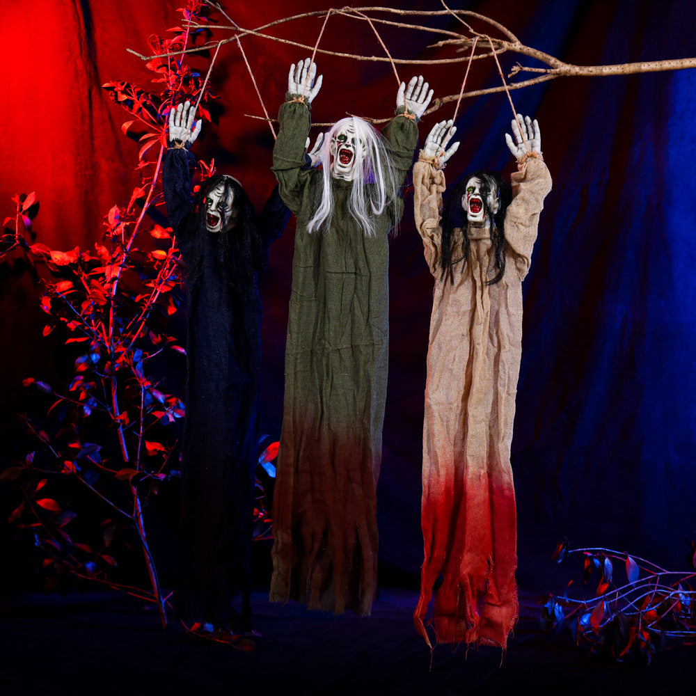 Halloween Hängende Geisterdeko – Gruselige Ornament-Figuren für Halloween-Party & Spukhaus