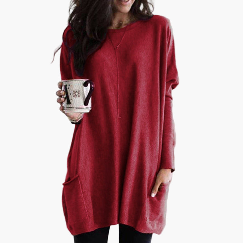 Damen Oversize Langarm Sweatshirt Pullover für Freizeit und Alltag