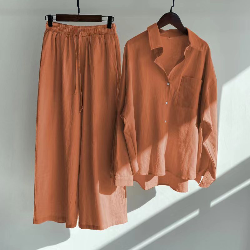 Kim – Zweiteiliges Retro-Outfit mit Hoher Taille und Weiten Hosen