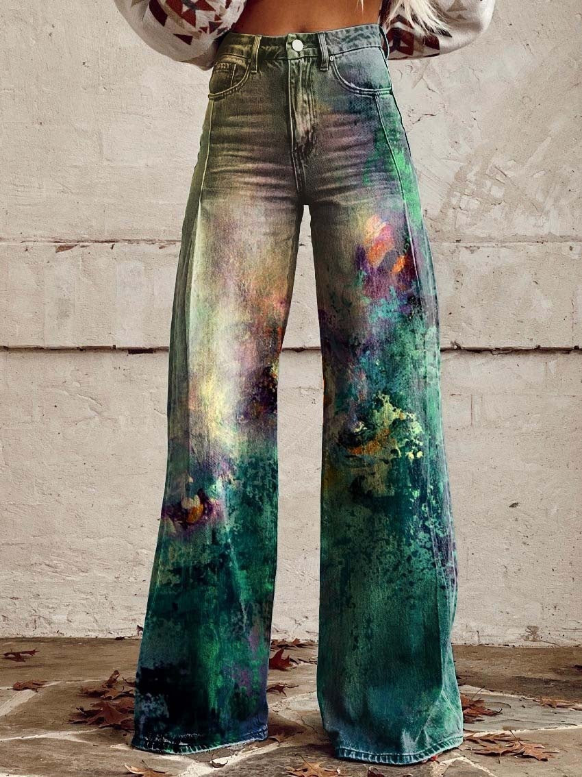 Lucy – Weit geschnittene Damenhose mit 3D-Digitaldruck