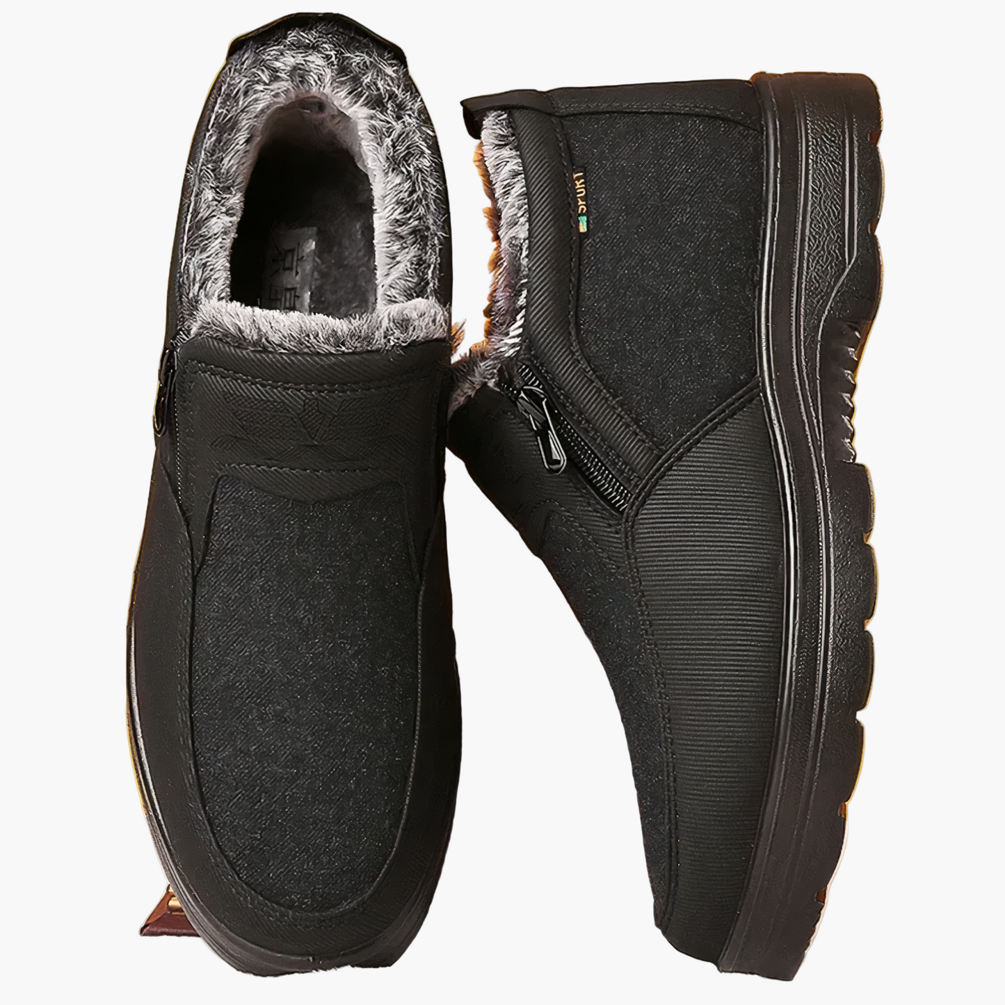 Herren Orthopädische Winterstiefel mit Reißverschluss – Warme, wasserdichte Komfortschuhe für Alltag und Spaziergänge