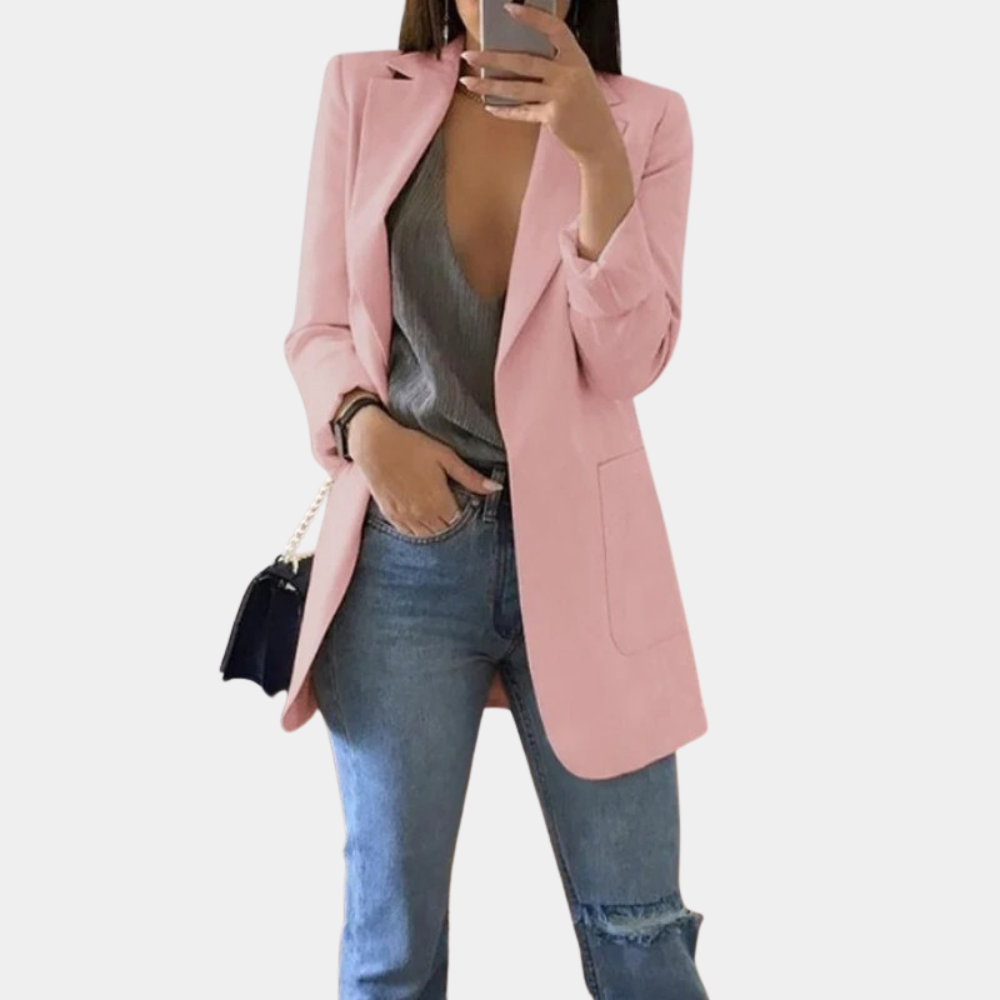 Damen Blazer Lang Elegant – Business & Casual Stil Blazer für Büro und Freizeit