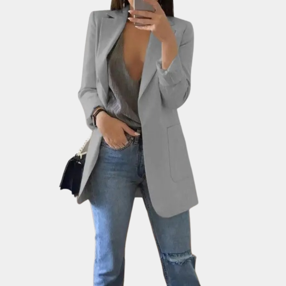 Damen Blazer Lang Elegant – Business & Casual Stil Blazer für Büro und Freizeit