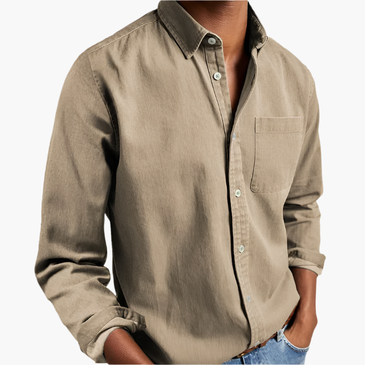 Herren Freizeithemd mit Button-Down-Kragen – Zeitloses, Elegantes Casual-Hemd für Alltag und Büro