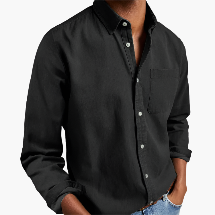 Herren Freizeithemd mit Button-Down-Kragen – Zeitloses, Elegantes Casual-Hemd für Alltag und Büro