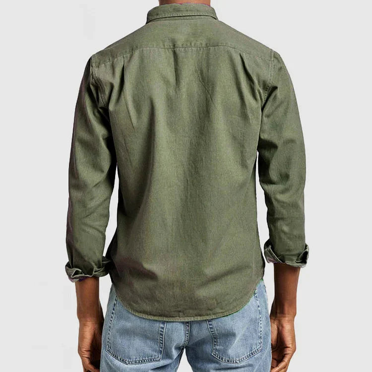 Herren Freizeithemd mit Button-Down-Kragen – Zeitloses, Elegantes Casual-Hemd für Alltag und Büro