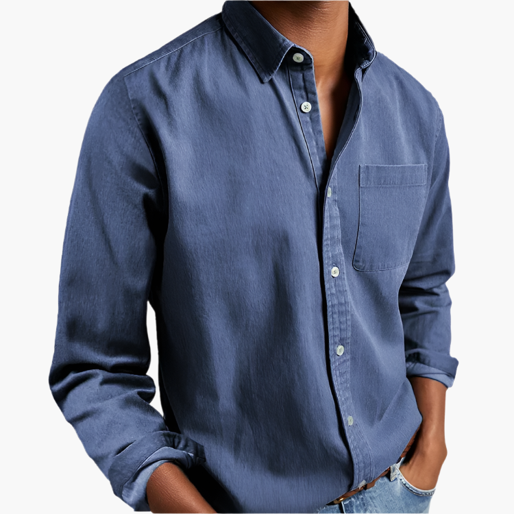 Herren Freizeithemd mit Button-Down-Kragen – Zeitloses, Elegantes Casual-Hemd für Alltag und Büro