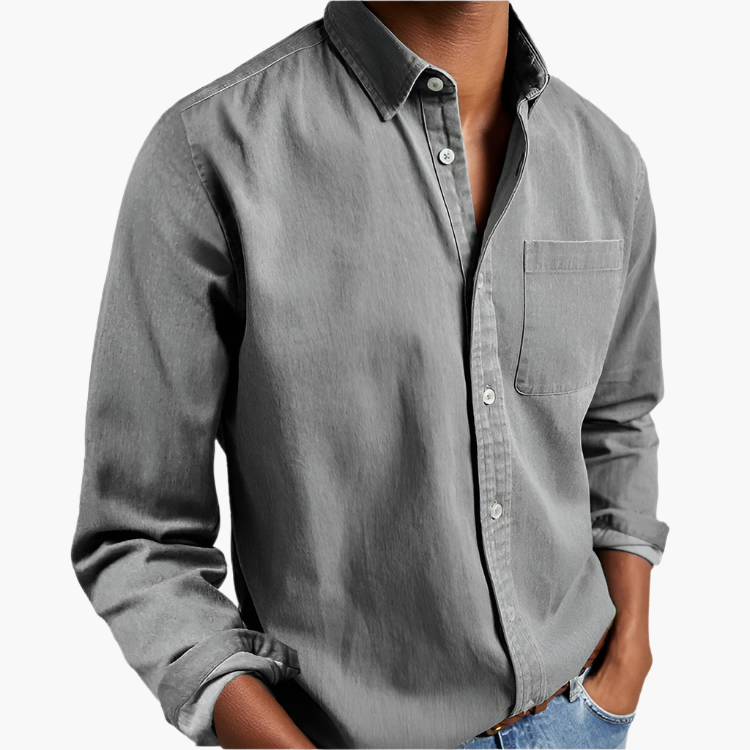 Herren Freizeithemd mit Button-Down-Kragen – Zeitloses, Elegantes Casual-Hemd für Alltag und Büro