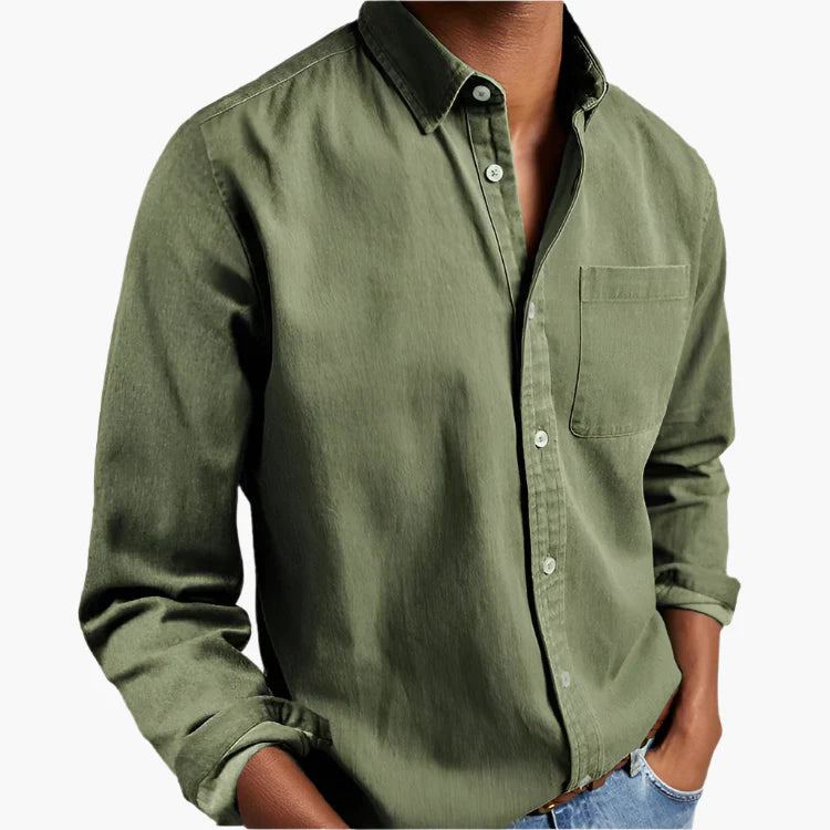 Herren Freizeithemd mit Button-Down-Kragen – Zeitloses, Elegantes Casual-Hemd für Alltag und Büro