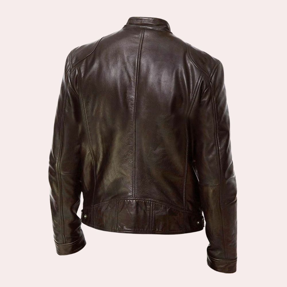 Herren Veganlederjacke – Klassischer Biker-Stil, Vielseitig für Alltag und Freizeit