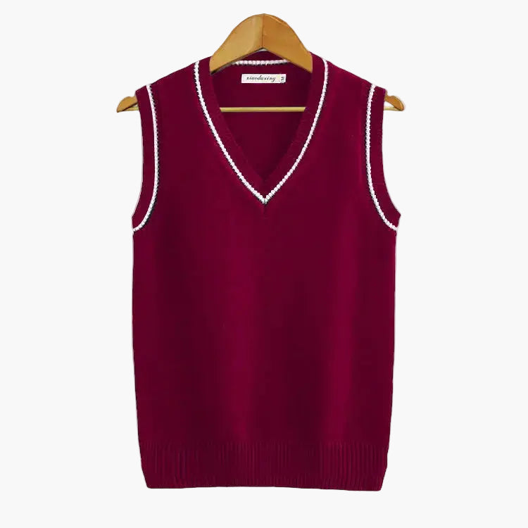 Herren Strick-Slipover im Preppy-Style – Ärmelloser Old Money Pullover für elegante Outfits