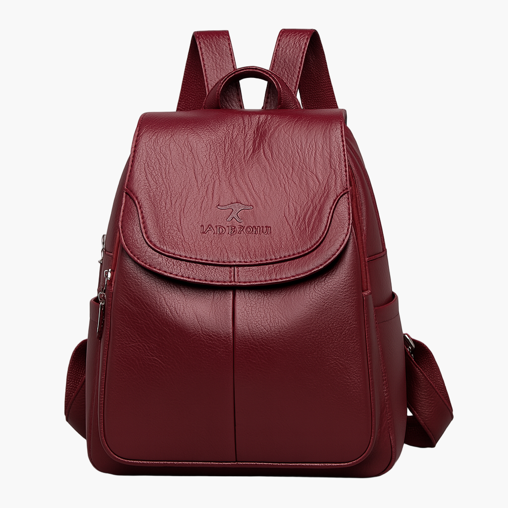 Damen Eleganter Anti-Diebstahl Leder Rucksack für Alltag, Reisen und Business