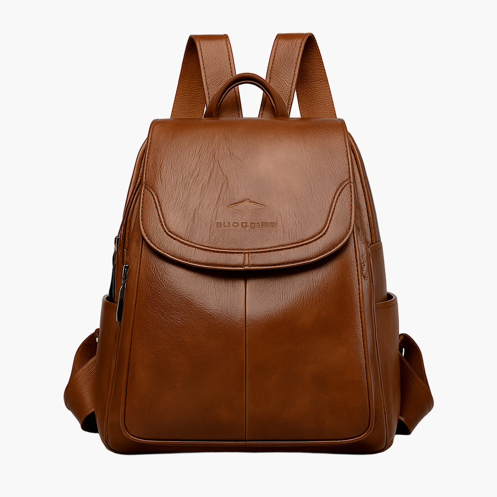 Damen Eleganter Anti-Diebstahl Leder Rucksack für Alltag, Reisen und Business