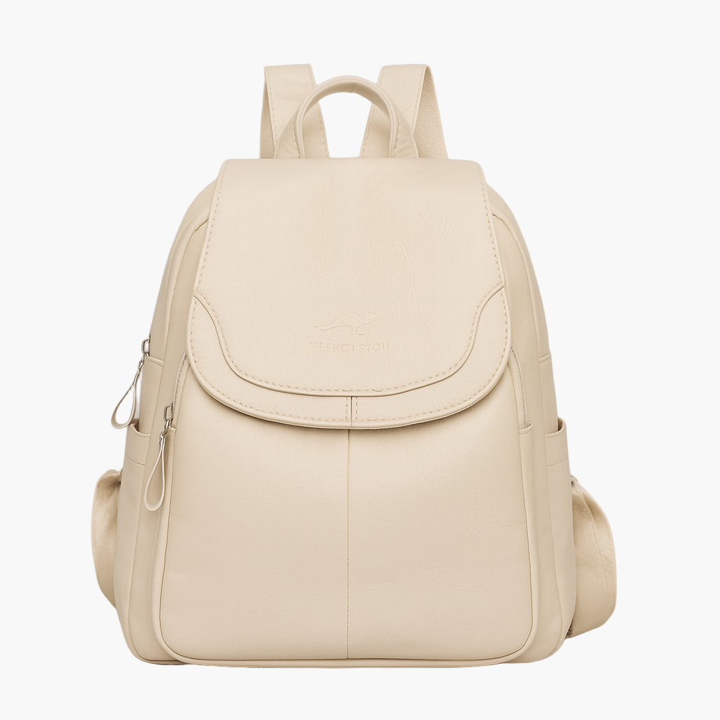 Damen Eleganter Anti-Diebstahl Leder Rucksack für Alltag, Reisen und Business