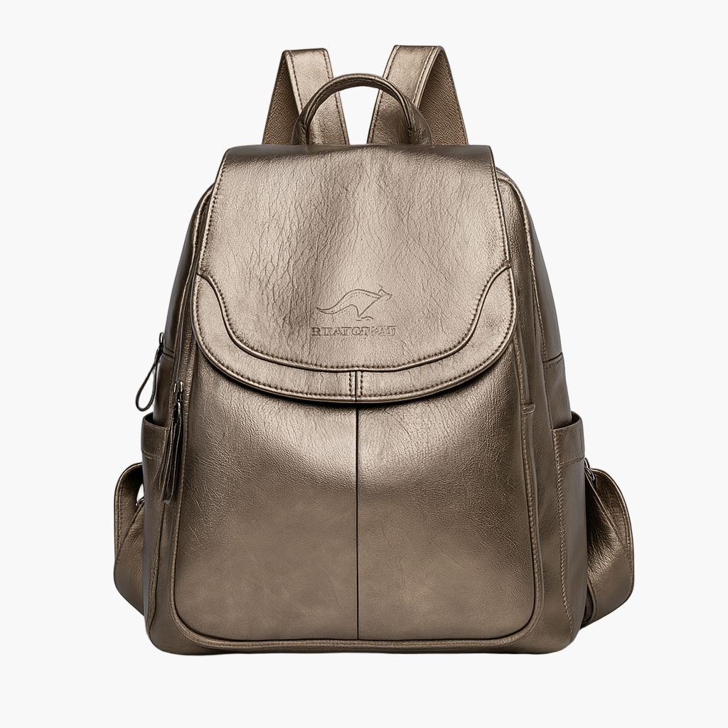 Damen Eleganter Anti-Diebstahl Leder Rucksack für Alltag, Reisen und Business