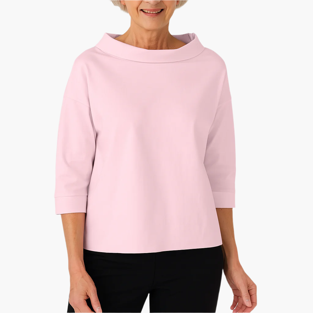 Elegantes Damen-Oberteil mit hohem Kragen – Stilvolles Basic für Alltag & besondere Anlässe