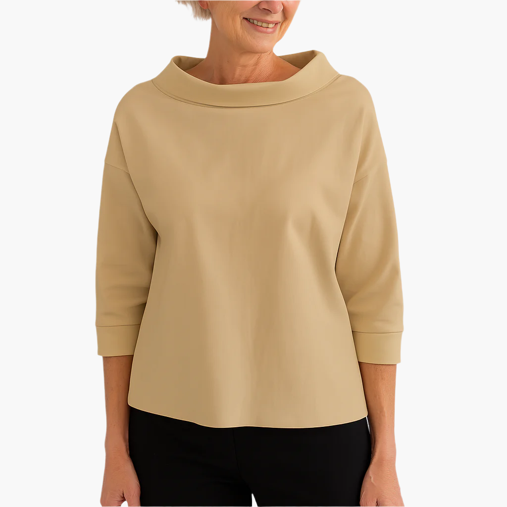 Elegantes Damen-Oberteil mit hohem Kragen – Stilvolles Basic für Alltag & besondere Anlässe