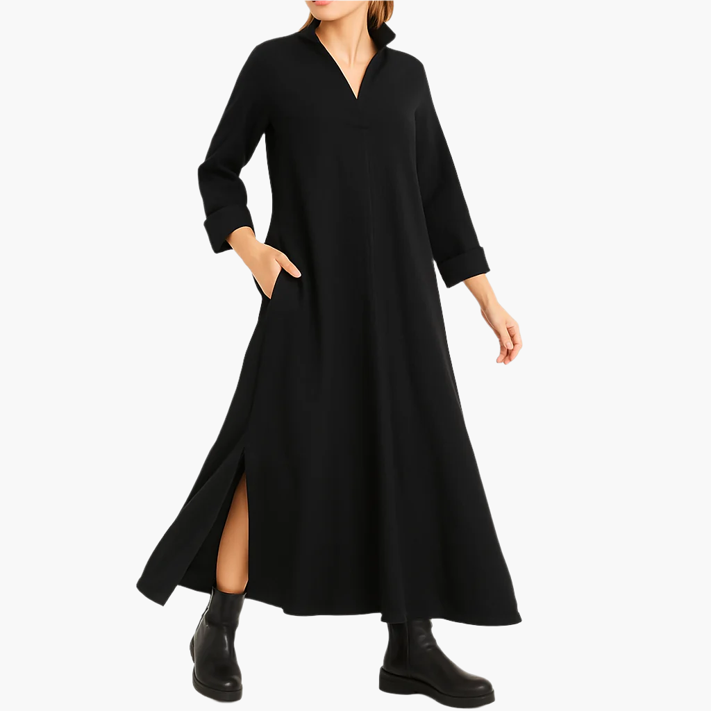Damen Maxikleid Locker Elegant mit Split für Alltag und besondere Anlässe