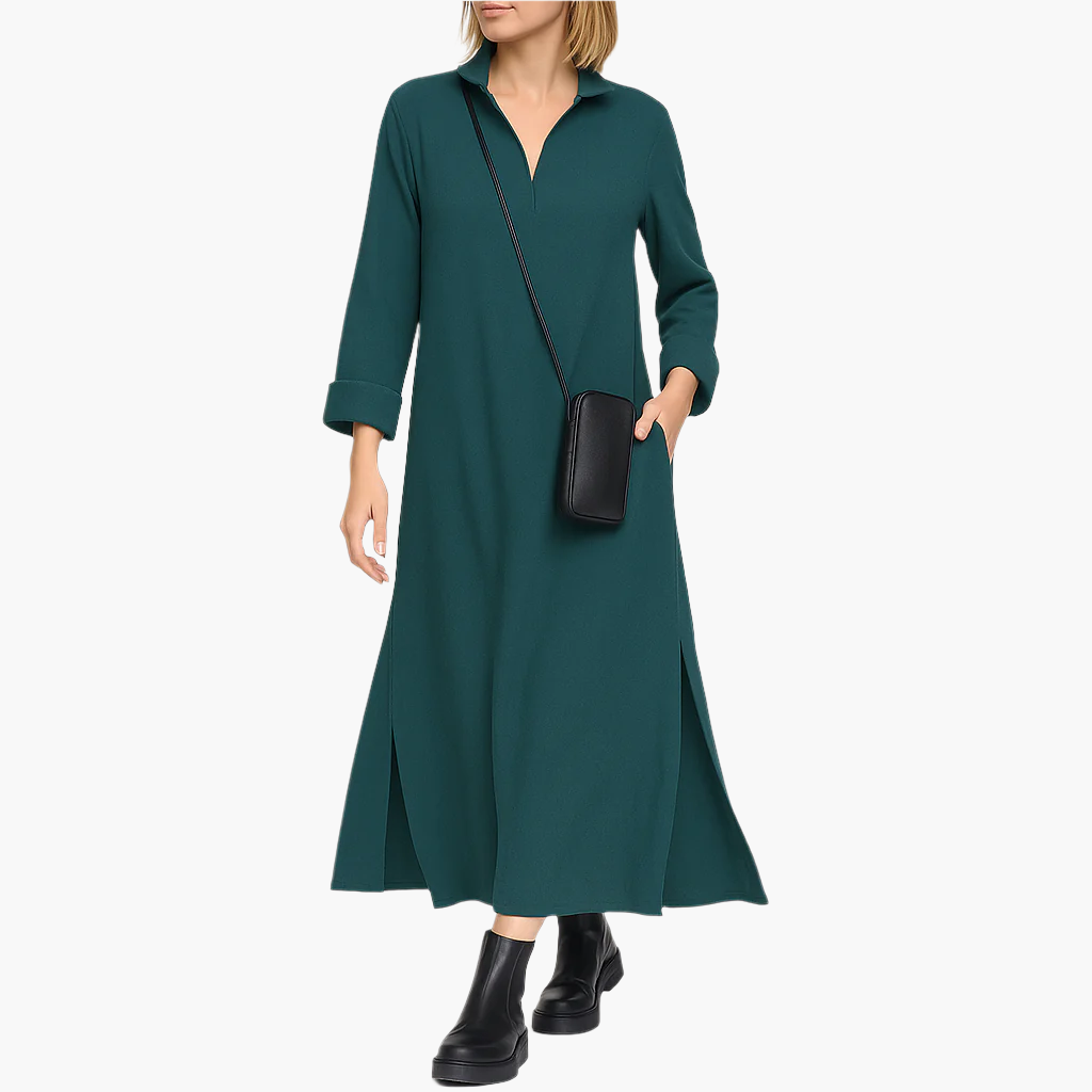 Damen Maxikleid Locker Elegant mit Split für Alltag und besondere Anlässe