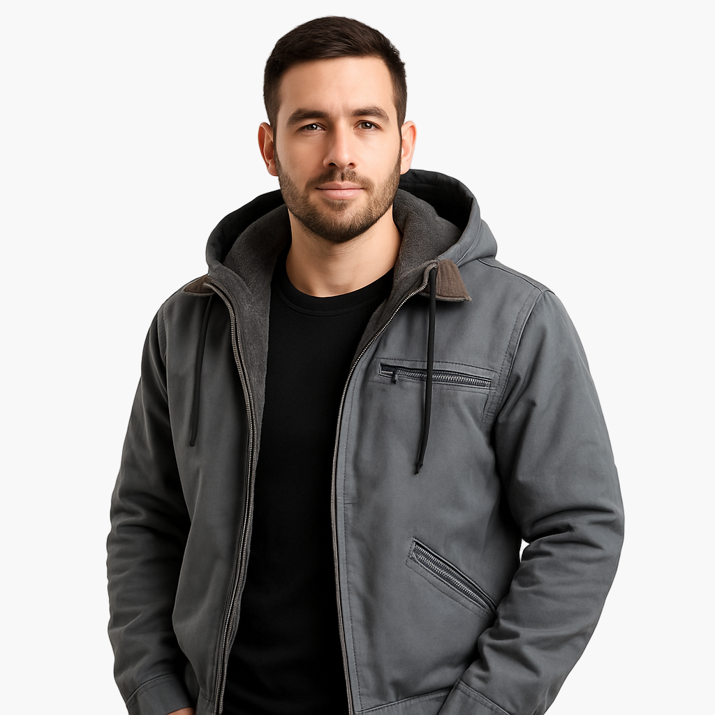 Herren Übergangsjacke mit Kapuze – Eleganter Freizeit- und Outdoor-Stil für den Herbst