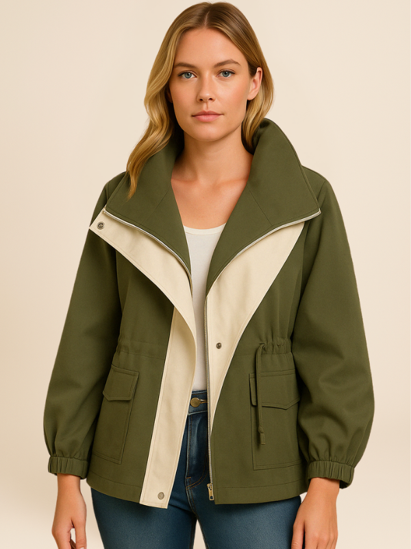 Damen Oversize Übergangsjacke im modernen Lagenlook – Casual Streetwear für jede Jahreszeit
