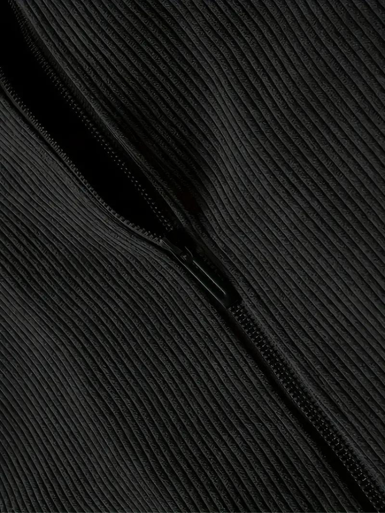 Herren Winterjacke im Cord-Look – Lässige Outdoor Übergangsjacke mit Teddyfutter