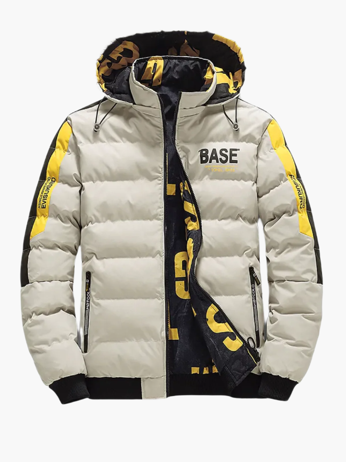 Herren Winter Steppjacke Urban Style mit Kapuze – Streetwear Trendjacke für kalte Tage