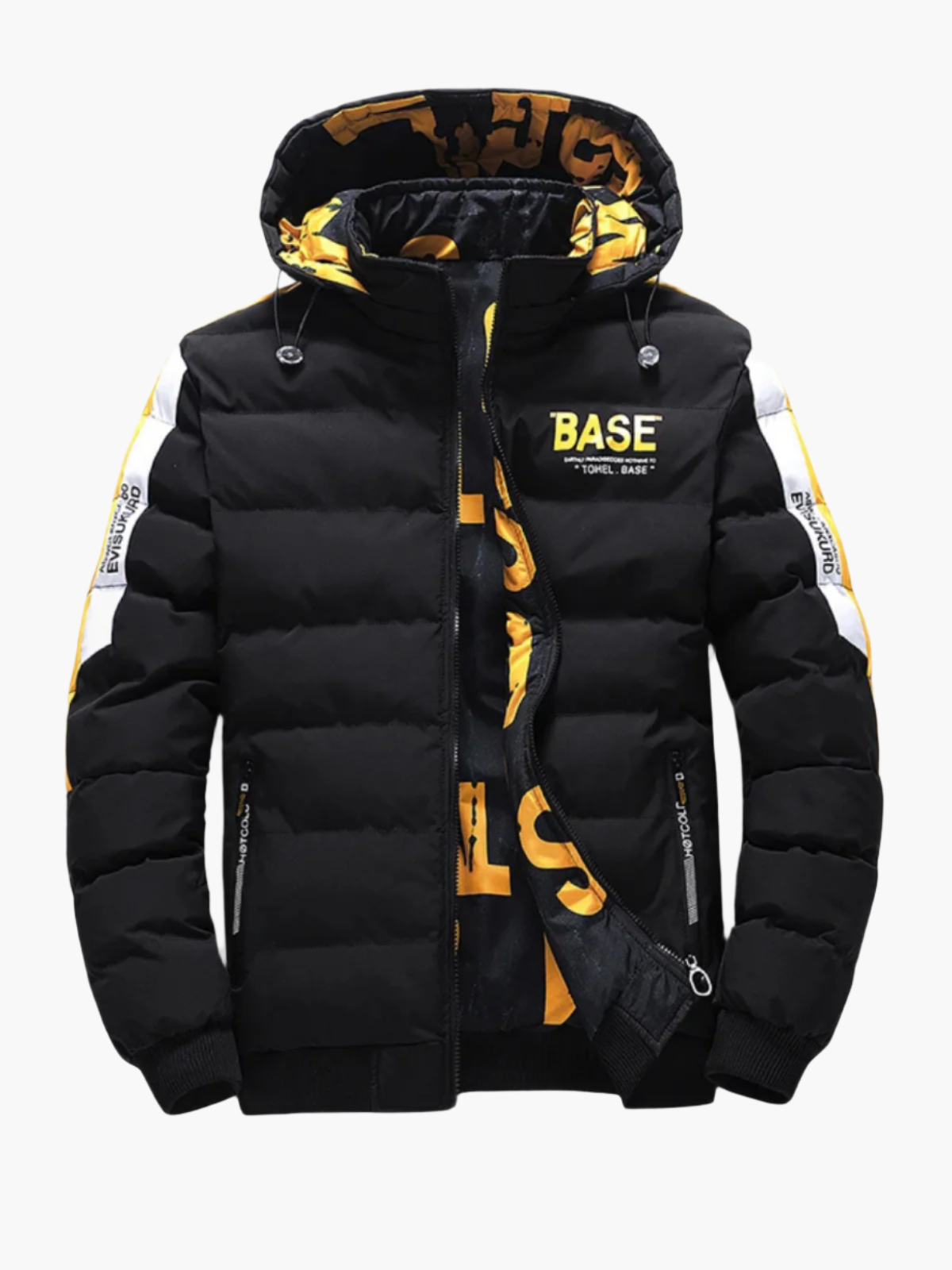 Herren Winter Steppjacke Urban Style mit Kapuze – Streetwear Trendjacke für kalte Tage