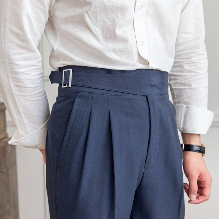 Herren Hochgeschnittene Maßgeschneiderte Anzughose – Eleganter Business- und Freizeitstil