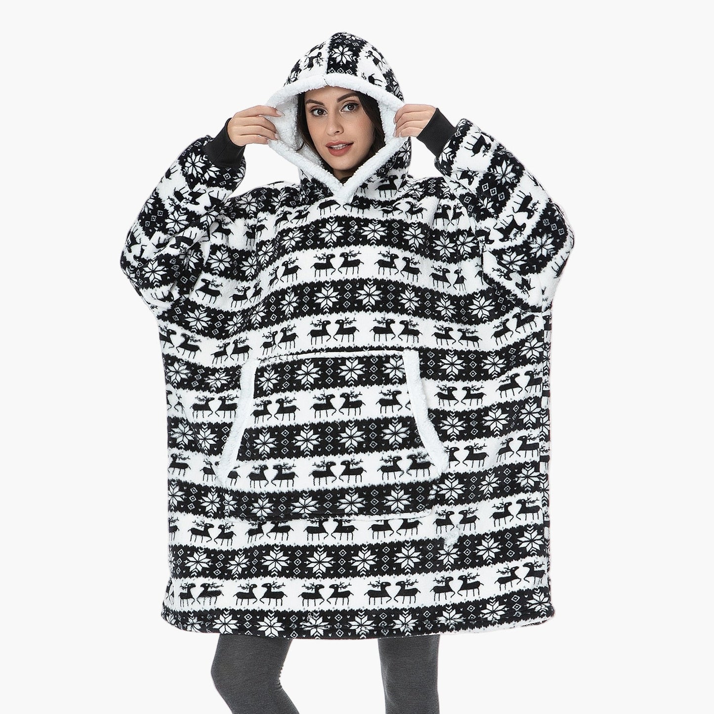 Unisex Kuschelige Übergrößen-Hoodie-Decke – Perfekt zum Loungen & Entspannen