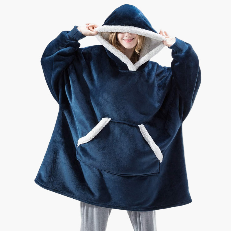 Unisex Kuschelige Übergrößen-Hoodie-Decke – Perfekt zum Loungen & Entspannen