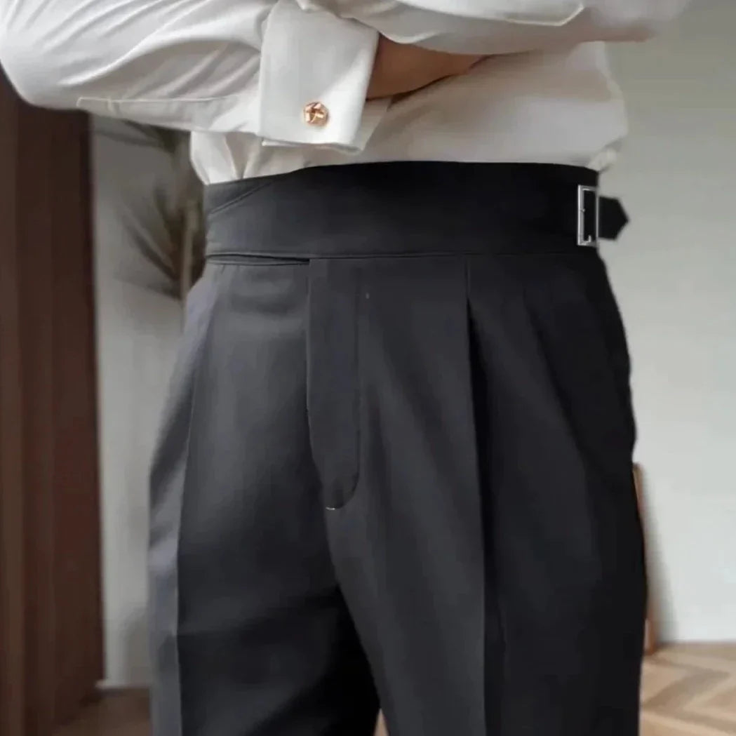 Herren Hochgeschnittene Maßgeschneiderte Anzughose – Eleganter Business- und Freizeitstil