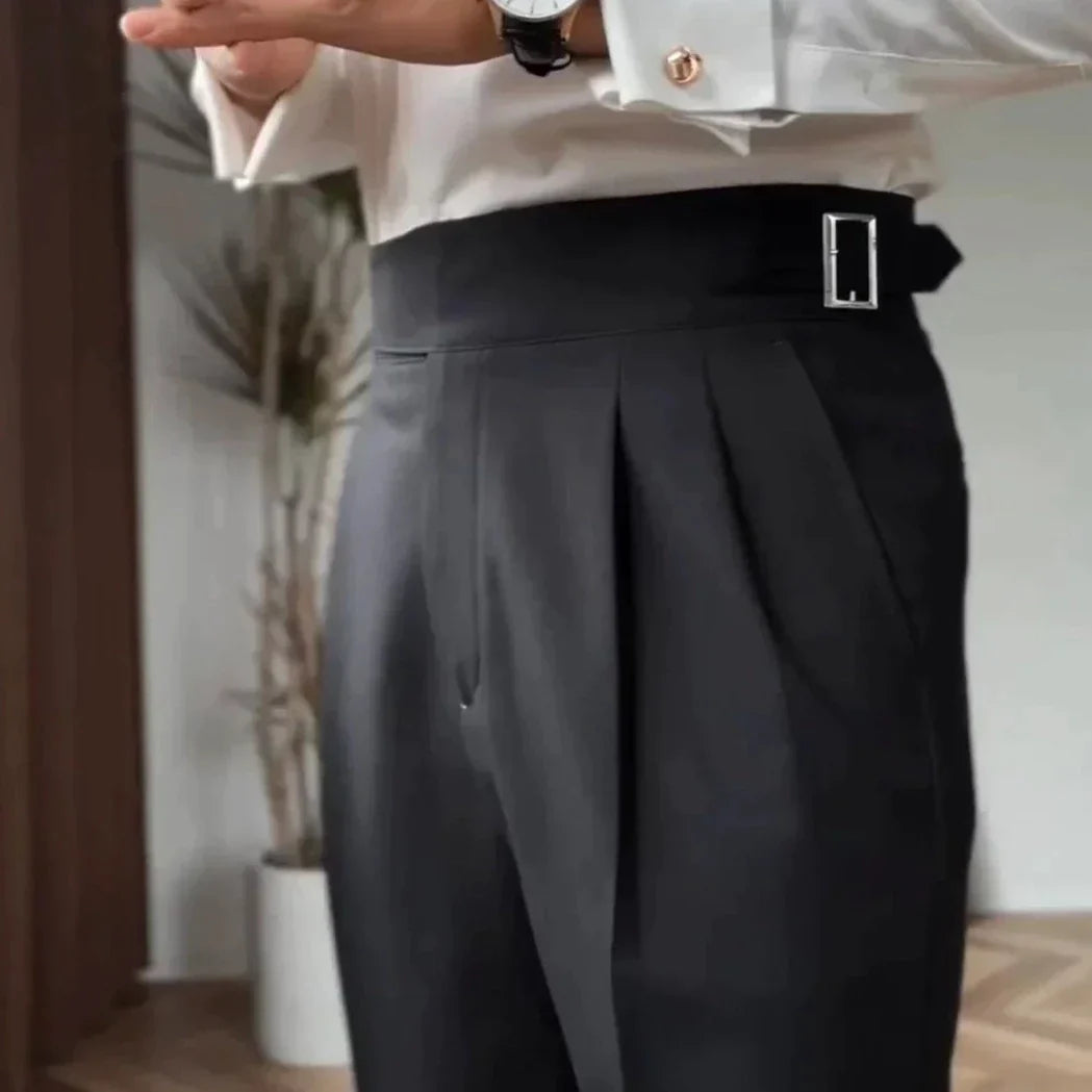 Herren Hochgeschnittene Maßgeschneiderte Anzughose – Eleganter Business- und Freizeitstil