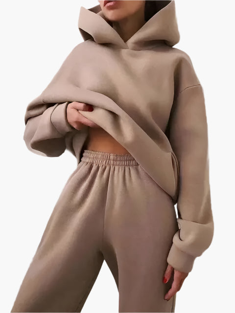 Damen Kapuzenpullover & Jogginghose Set – Lässiges Winter-Outfit für Zuhause & Freizeit