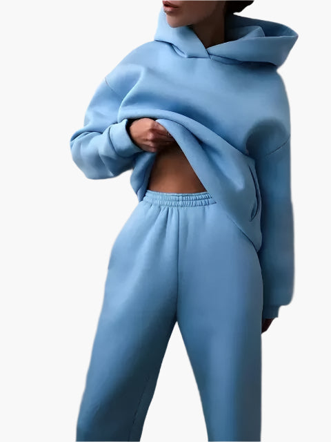 Damen Kapuzenpullover & Jogginghose Set – Lässiges Winter-Outfit für Zuhause & Freizeit
