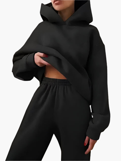 Damen Kapuzenpullover & Jogginghose Set – Lässiges Winter-Outfit für Zuhause & Freizeit