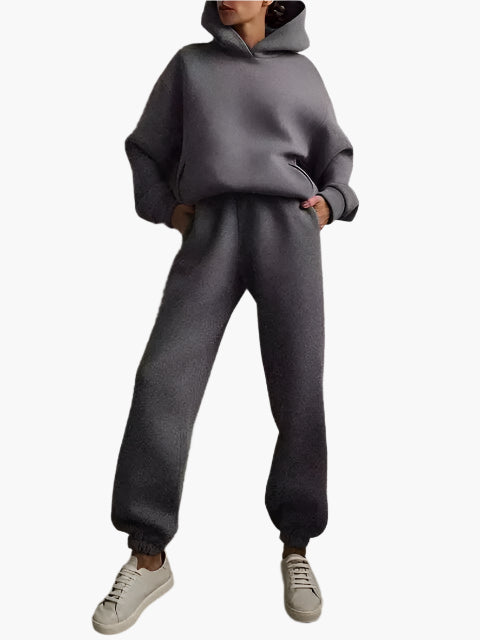 Damen Kapuzenpullover & Jogginghose Set – Lässiges Winter-Outfit für Zuhause & Freizeit