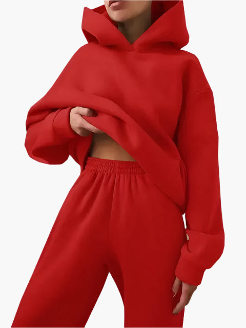 Damen Kapuzenpullover & Jogginghose Set – Lässiges Winter-Outfit für Zuhause & Freizeit