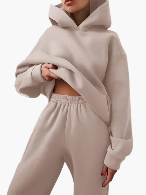 Damen Kapuzenpullover & Jogginghose Set – Lässiges Winter-Outfit für Zuhause & Freizeit
