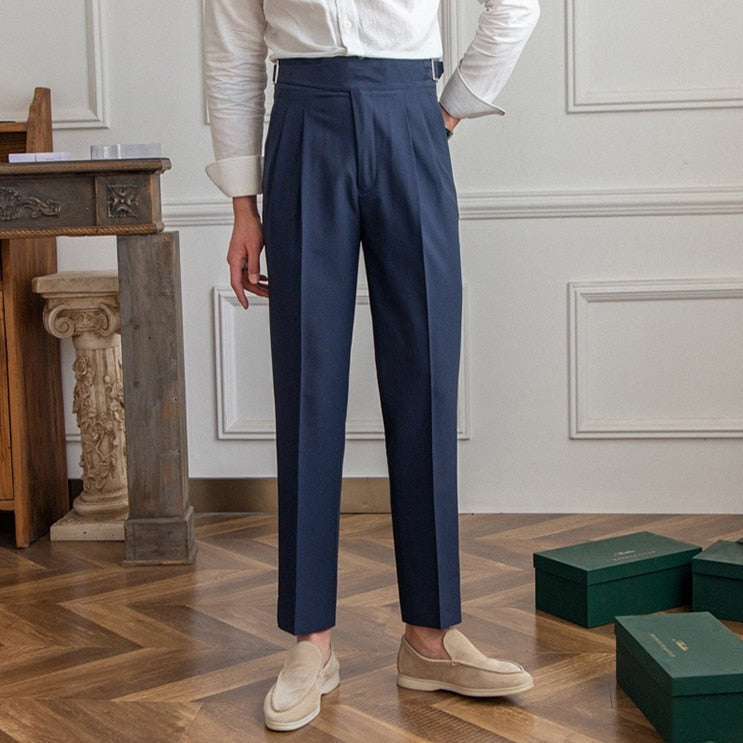 Herren Hochgeschnittene Maßgeschneiderte Anzughose – Eleganter Business- und Freizeitstil
