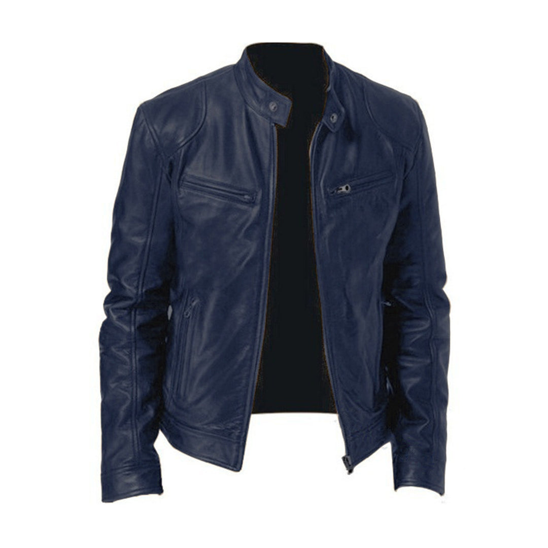 Herren Veganlederjacke – Klassischer Biker-Stil, Vielseitig für Alltag und Freizeit
