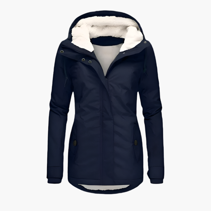 Damen Wintermantel mit Kapuze – Wasserdichte Outdoorjacke für Alltag und Freizeit