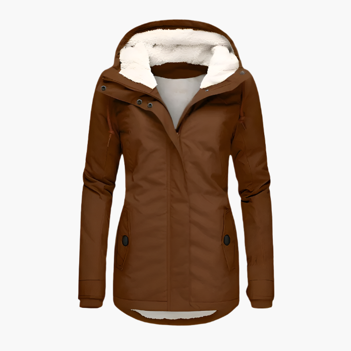 Damen Wintermantel mit Kapuze – Wasserdichte Outdoorjacke für Alltag und Freizeit
