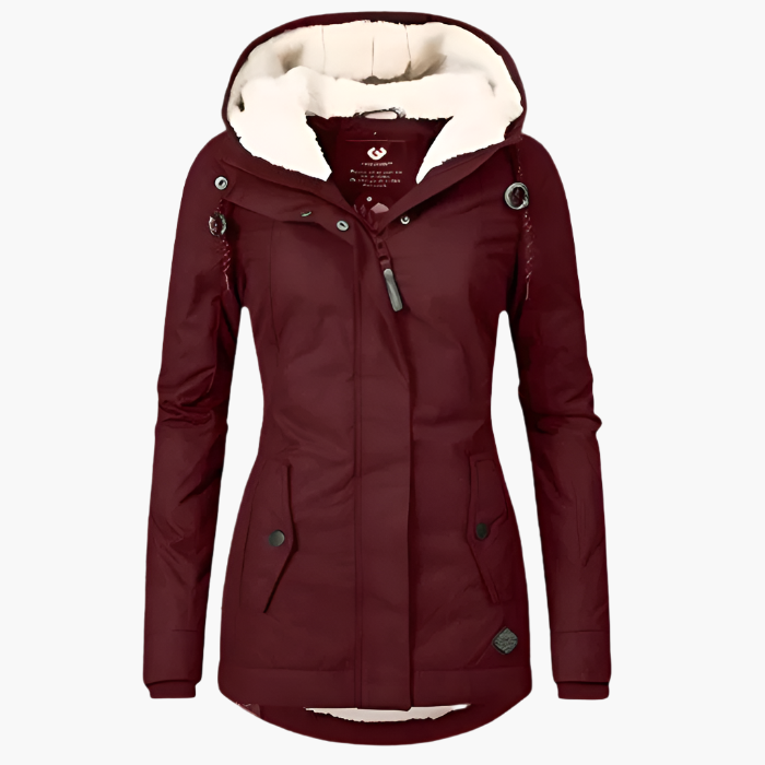 Damen Wintermantel mit Kapuze – Wasserdichte Outdoorjacke für Alltag und Freizeit