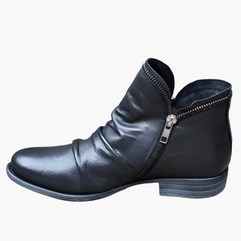 Damen Stiefeletten für Herbst und Winter – Modische Komfort-Boots mit Reißverschluss
